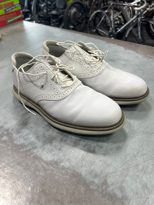Vist Large View of Product Image Which is Used Foot Joy Mens Golf Shoes White Senior 10