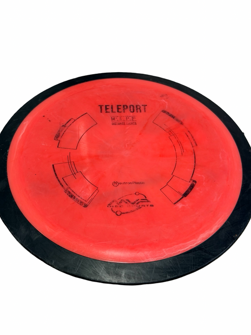 Vist Large View of Product Image Which is Used MVP TELEPORT Neutron Disc Golf Driver Red 178g
