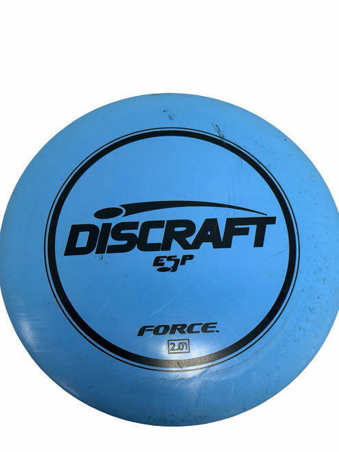 Vist Large View of Product Image Which is Used Discraft ESP FORCE Disc Golf Driver Carolina Blue 174g