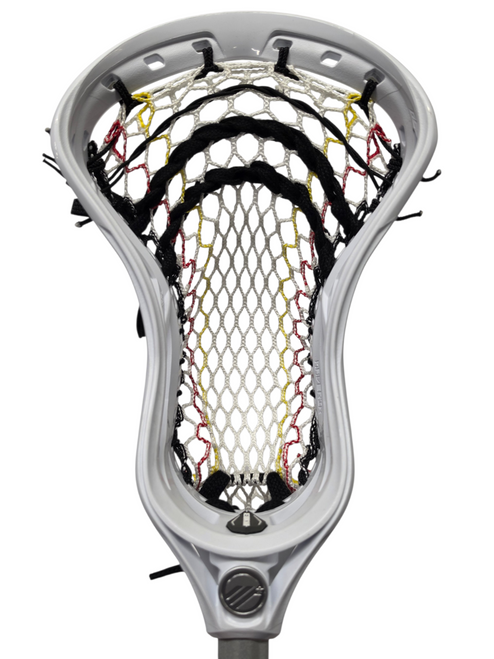 Vist Large View of Product Image Which is Used Maverik TACTIK 3 Mens Strung Head White with Warrior Krypto Lyte Shaft