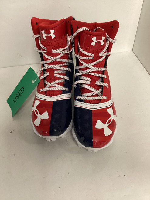 Vist Large View of Product Image Which is Used Under Armour Jr FB Cleats Red Junior 01.5