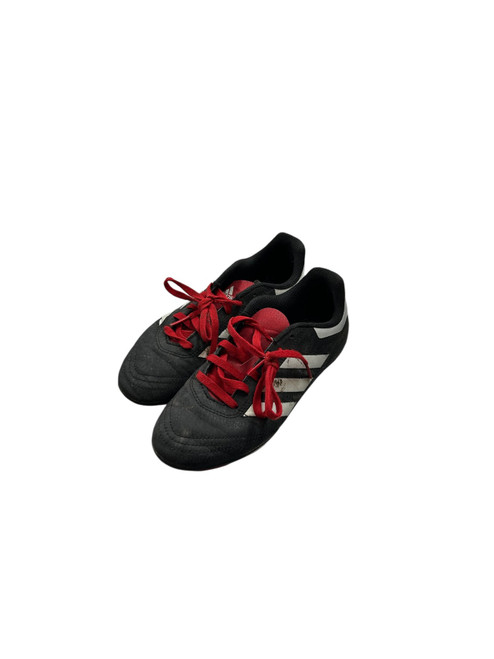 Vist Large View of Product Image Which is Used Adidas Soccer Cleats Black And Red Junior 02.5