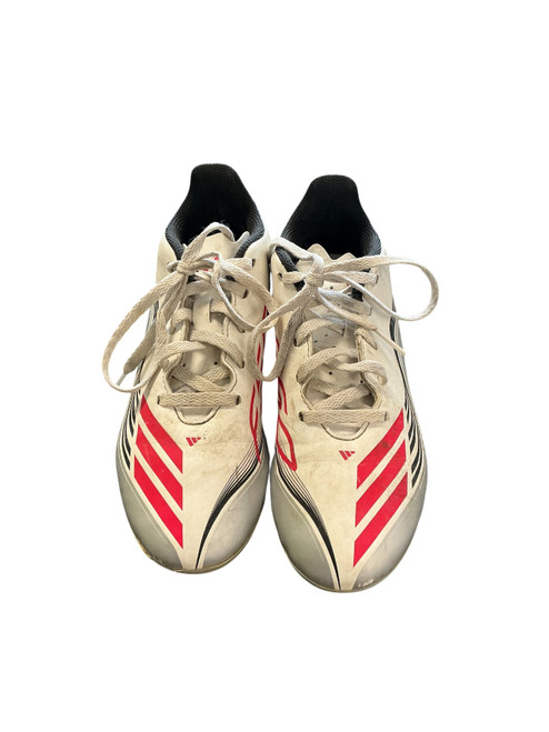 Vist Large View of Product Image Which is Used Adidas Soccer Cleats White Junior 02.5