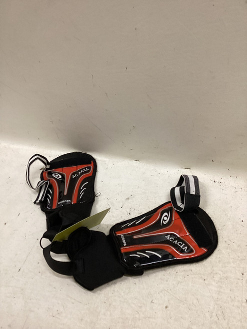 Vist Large View of Product Image Which is Used Acacia Soccer Shin Guards Junior Black And Red XXS