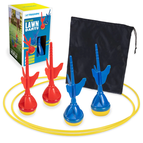 Vist Large View of Product Image Which is New Triumph Soft Tip Sky Lawn Darts Set