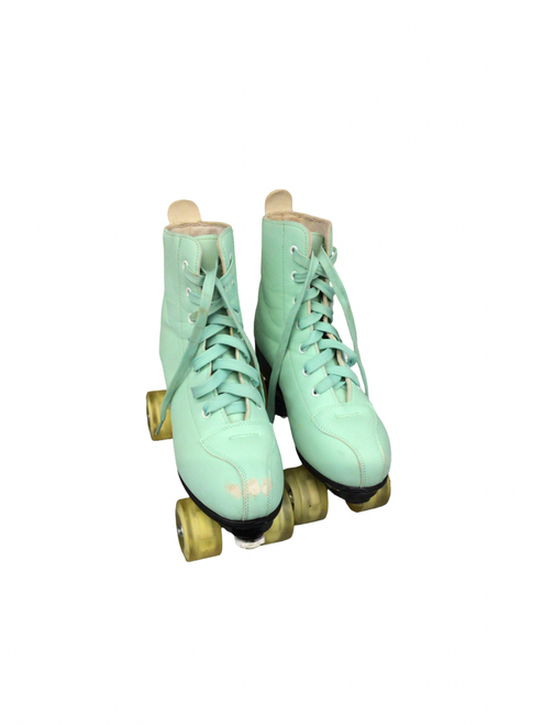 Vist Large View of Product Image Which is Used ROLLER SKATES Senior Roller Quad Skates Turquoise Senior 8