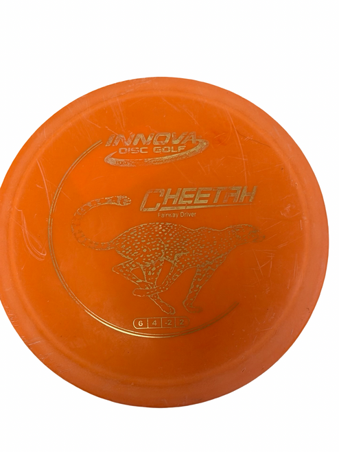 Vist Large View of Product Image Which is Used Innova CHEETAH DX Disc Golf Mid Range Orange 168g