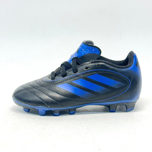 Vist Large View of Product Image Which is Used Adidas GOLETTO IX Soccer Cleats Black And Navy Blue Youth 10.0