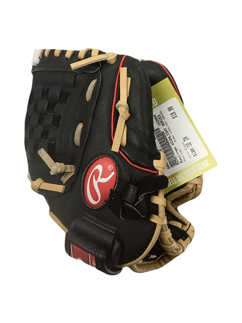 Vist Large View of Product Image Which is Used Rawlings HIGHLIGHT SERIES BB/SB Glove RH Throw Black 10"