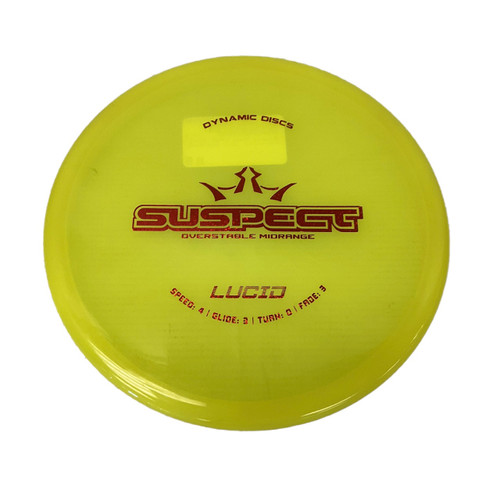 Vist Large View of Product Image Which is Used Dynamic Discs LUCID SUSPECT Disc Golf Mid Range Yellow