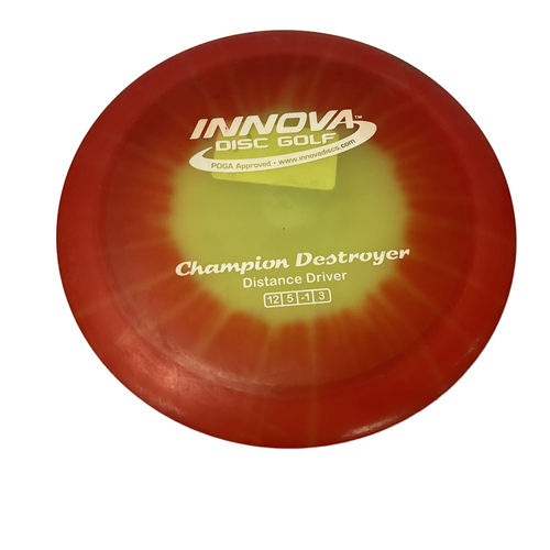 Vist Large View of Product Image Which is Used Innova CHAMPION IDYE DESTROYER Disc Golf Driver Red 172g