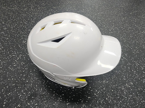 Vist Large View of Product Image Which is Used Under Armour UABH2-100 Batting Helmet No Mask White MD