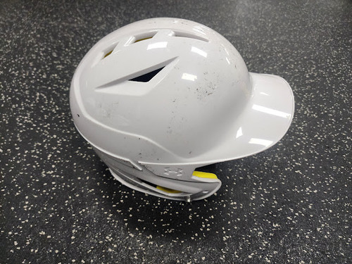 Vist Large View of Product Image Which is Used Under Armour UABH2-100 Batting Helmet No Mask White MD