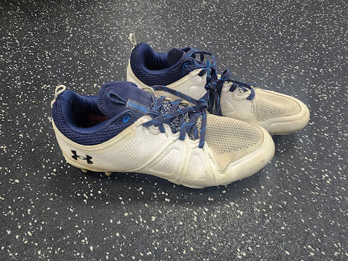 Vist Large View of Product Image Which is Used Under Armour LAX Cleats Womens White Senior 8.5