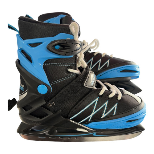 Vist Large View of Product Image Which is Used Lake Placid ADJUSTABLE Junior Hockey Skate Adjustable