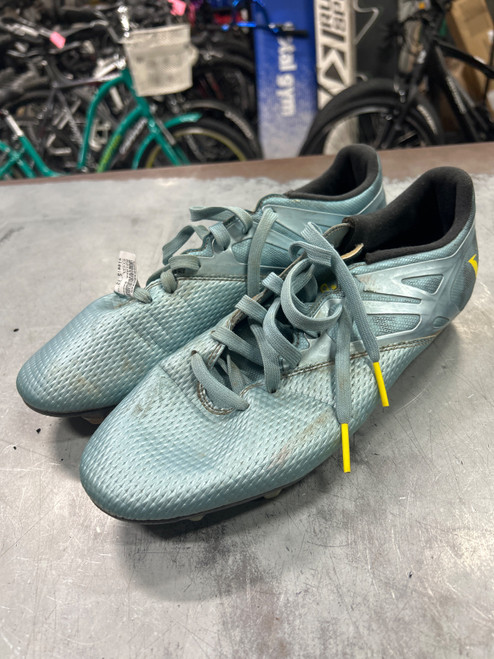 Vist Large View of Product Image Which is Used Adidas Soccer Cleats Turquoise Senior 12