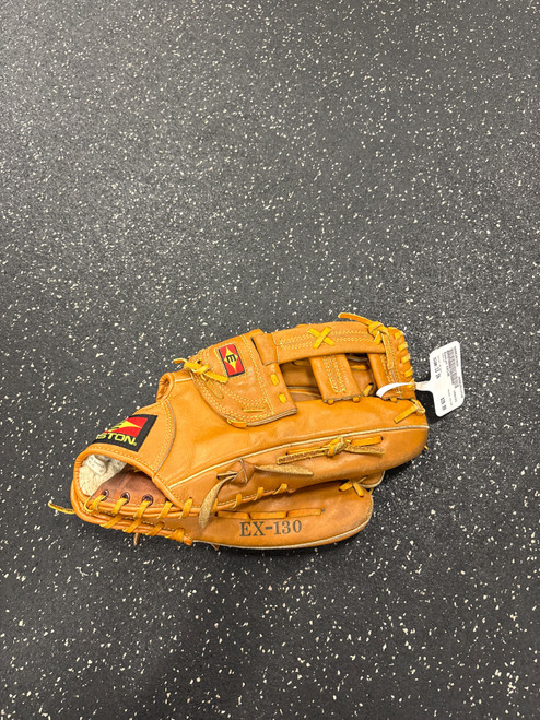Vist Large View of Product Image Which is Used Easton EX130 BB/SB Glove RH Throw Brown 13"