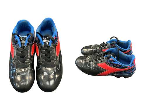 Vist Large View of Product Image Which is Used Mizuno DIADORA BB/SB Cleats Royal Blue And Red Junior 01