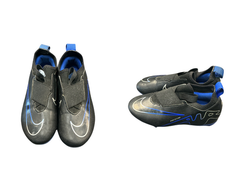 Vist Large View of Product Image Which is Used Nike MERCURIAL AIR ZOOM Soccer Cleats Black And Carolina Blue Junior 01.5