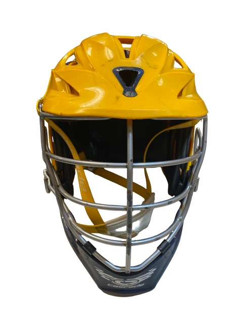 Vist Large View of Product Image Which is Used Cascade R YELLOW Lacrosse Helmet Yellow One Size