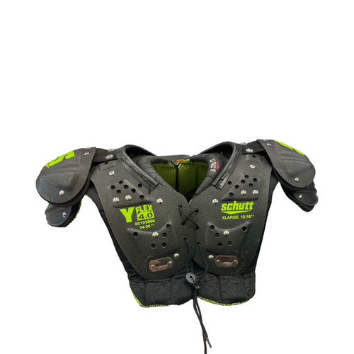 Vist Large View of Product Image Which is Used, Schutt, Y FLEX 4.0, FB, Shoulder Pads, Black, XL