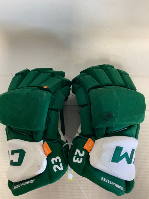 Vist Large View of Product Image Which is Used CCM PRO BEMIDJI Senior Gloves Green 14"