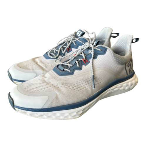 Vist Large View of Product Image Which is Used Foot Joy QUANTUM Mens Golf Shoes White Senior 9