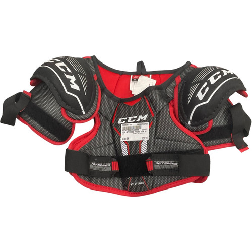 Vist Large View of Product Image Which is Used CCM JETSPEED FT350 Youth Shoulder Pads SM