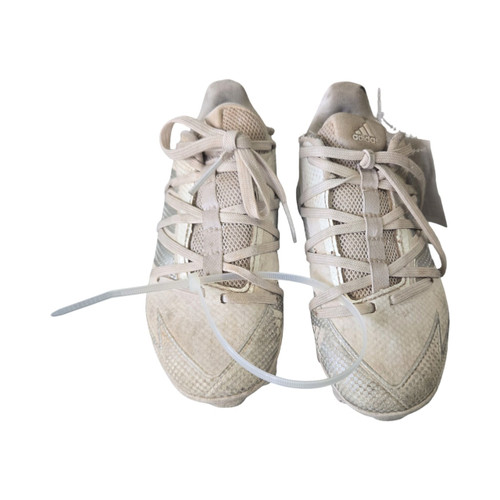 Vist Large View of Product Image Which is Used Adidas 3 STRIPE LIFE BB CLEATS SZ 12Y BB/SB Cleats White Youth 12.0