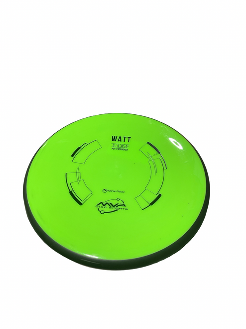 Vist Large View of Product Image Which is Used MVP WATT Disc Golf Putter Neon Green