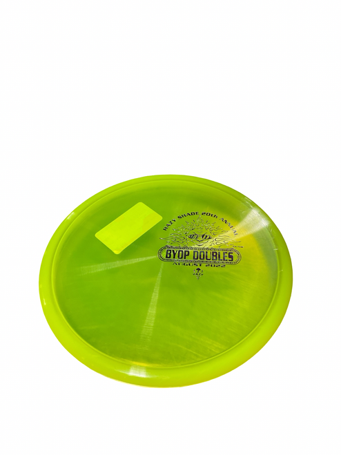 Vist Large View of Product Image Which is Used Discraft ZONE Disc Golf Putter Neon Green