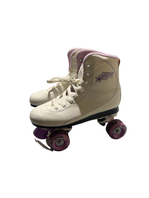 Vist Large View of Product Image Which is Used RollerDerby ROLLER STAR 600 Senior Roller Quad Skates White Senior 8