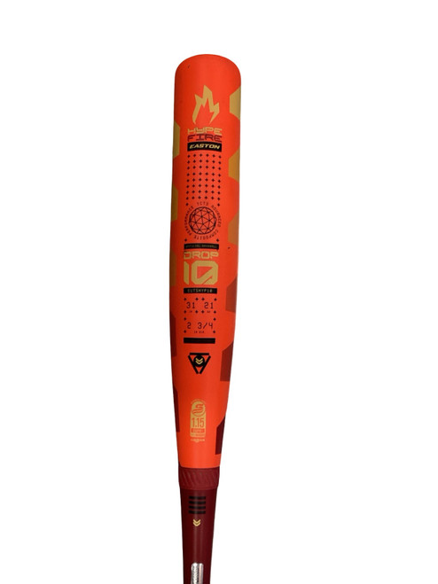 Vist Large View of Product Image Which is Used Easton HYPRE FIRE BB/SB USSSA 2 3/4 Bat Orange 31"