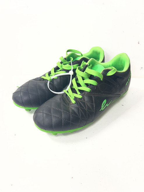 Vist Large View of Product Image Which is Used Eletto Soccer Cleats Black And Green Senior 7