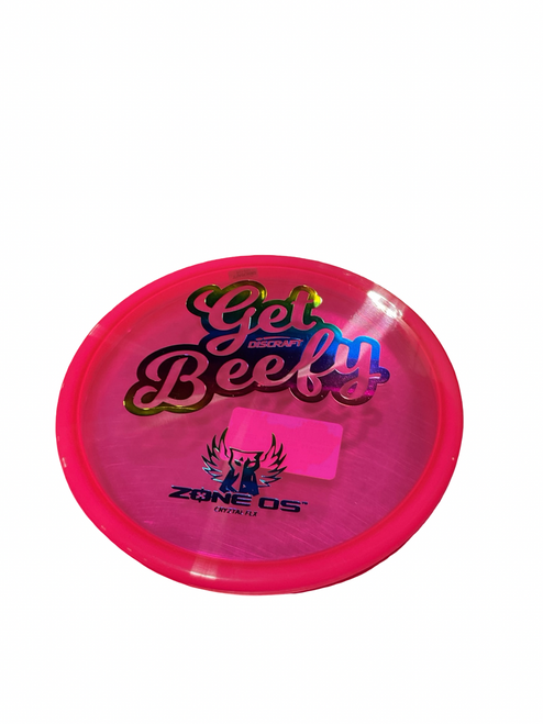 Vist Large View of Product Image Which is Used Discraft GET BEEFY ZONE OS PUTTER Disc Golf Putter Pink