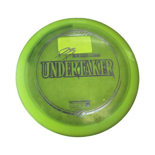 Vist Large View of Product Image Which is Used Discraft UNDERTAKER Z LINE Disc Golf Driver Green