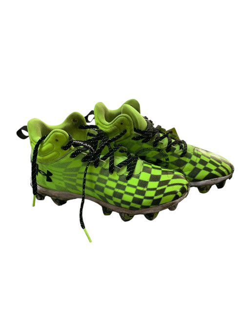 Vist Large View of Product Image Which is Used Under Armour UA 5Y BB/SB Cleats Neon Green Junior 05