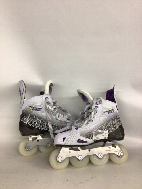 Vist Large View of Product Image Which is Used Mission INHALER Racing Inline Skates Purple Junior 05.5