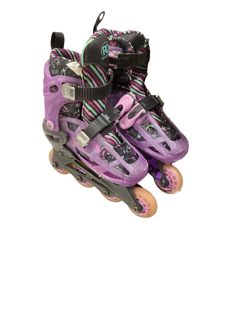Vist Large View of Product Image Which is Used RollerDerby ADJUSTABLE 12-2 PURPLE SKATES Junior Rec Fitness Skates Purple Adjustable