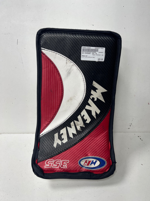 Vist Large View of Product Image Which is Used MCKENNEY 355 Junior Goalie Blocker White/Black/Red