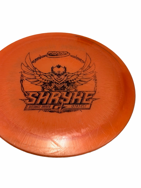 Vist Large View of Product Image Which is Used Innova SHRYKE G STAR Disc Golf Driver Orange 156g
