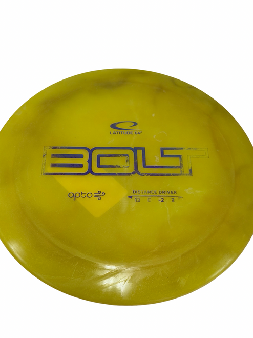 Vist Large View of Product Image Which is Used Latitude 64 BOLT OPTO Disc Golf Driver Yellow 158g