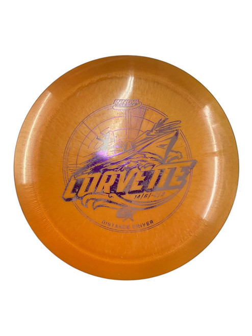Vist Large View of Product Image Which is Used Innova INNOVA CORVETTE ORG DISTANCE DRIVER Disc Golf Driver Orange