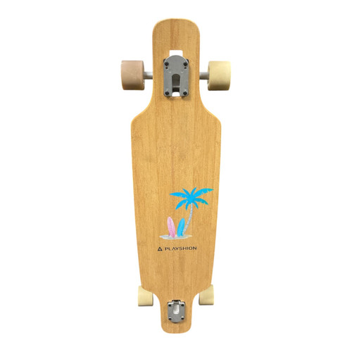 Vist Large View of Product Image Which is Used PLAYSHION LONGBOARD Longboard Brown Long