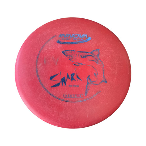 Vist Large View of Product Image Which is Used Innova SHARK DX Disc Golf Mid Range Red