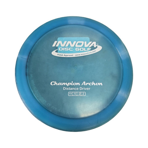 Vist Large View of Product Image Which is Used Innova ARCHON CHAMPION Disc Golf Driver Royal Blue