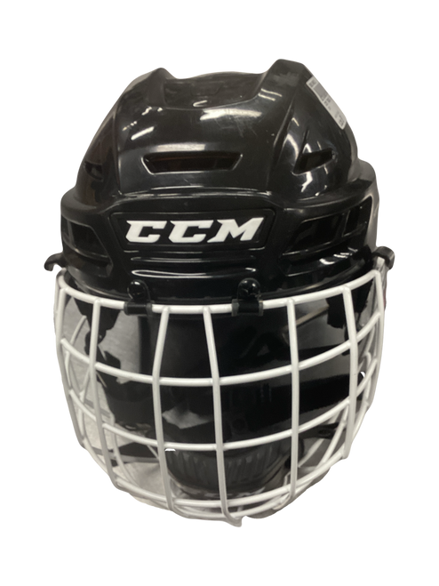 Vist Large View of Product Image Which is Used CCM TACKS 710 Helmet Cage Combo Black SM