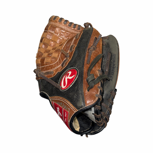 Vist Large View of Product Image Which is Used Rawlings PREMIUM SERIES BB/SB Glove RH Throw Brown 11 1/2"
