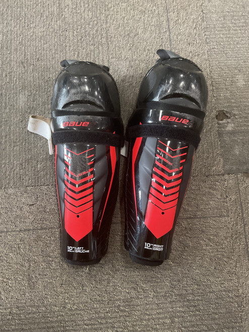 Vist Large View of Product Image Which is Used Bauer LIL SPORT Youth Shin Guards Black 10"