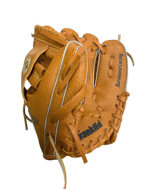 Vist Large View of Product Image Which is Used Franklin RTP BB/SB Glove RH Throw Brown 9"